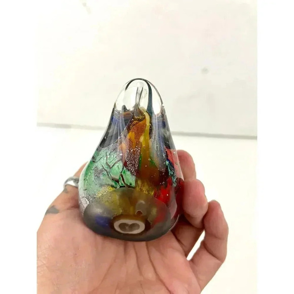 VTG Hand Blown Murano Glass Duck Paperweight Sparkle - Picture 13 of 16